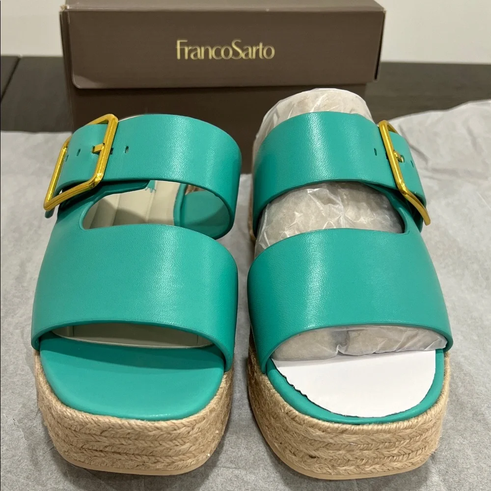 Franco Sarto Women's Taziana Espadrille Platform Sandals Blue